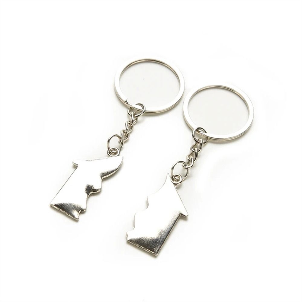 Stainless Steel Couple Keychain Engraved House Keyring Fashion Lovers Keyring  New Home Owners