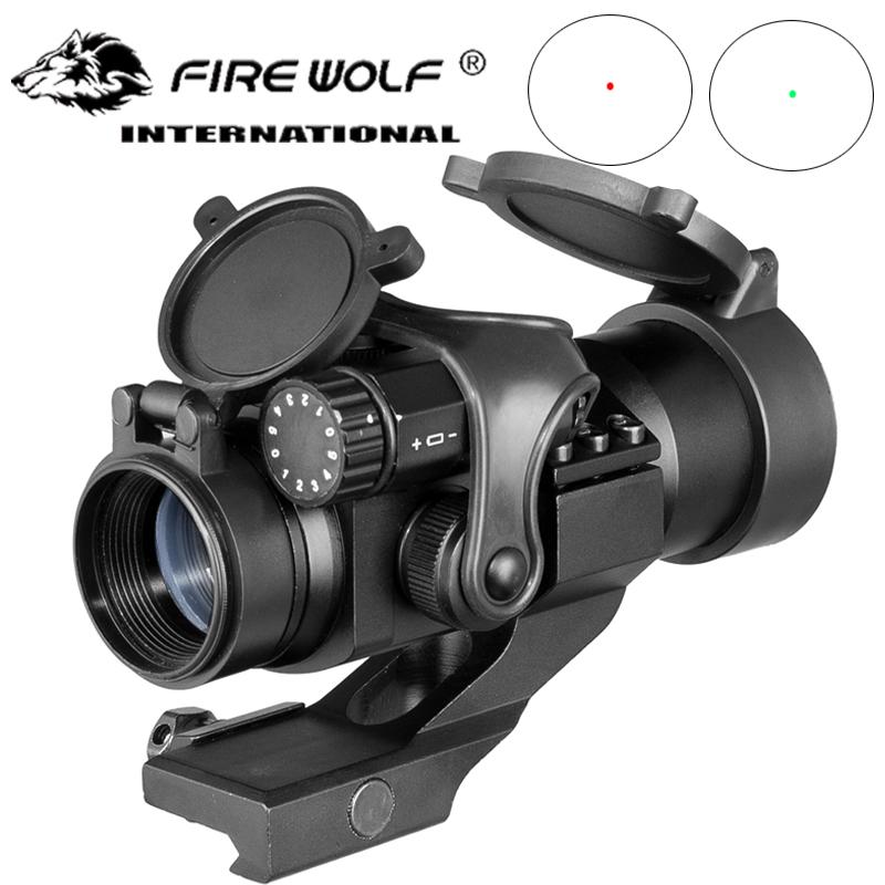 FIRE WOLF Red Green Dot Rifle Scope 32mm Scope Tactical Laser Scope for Hunting