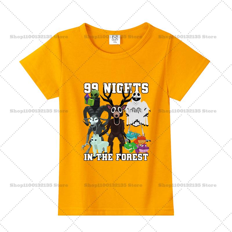 Game 99 Nights in The Forest Boys Girls T-Shirt Printed Cotton Children's Short Sleeve Casual Baby Short Sleeve Top T-Shirt Gift