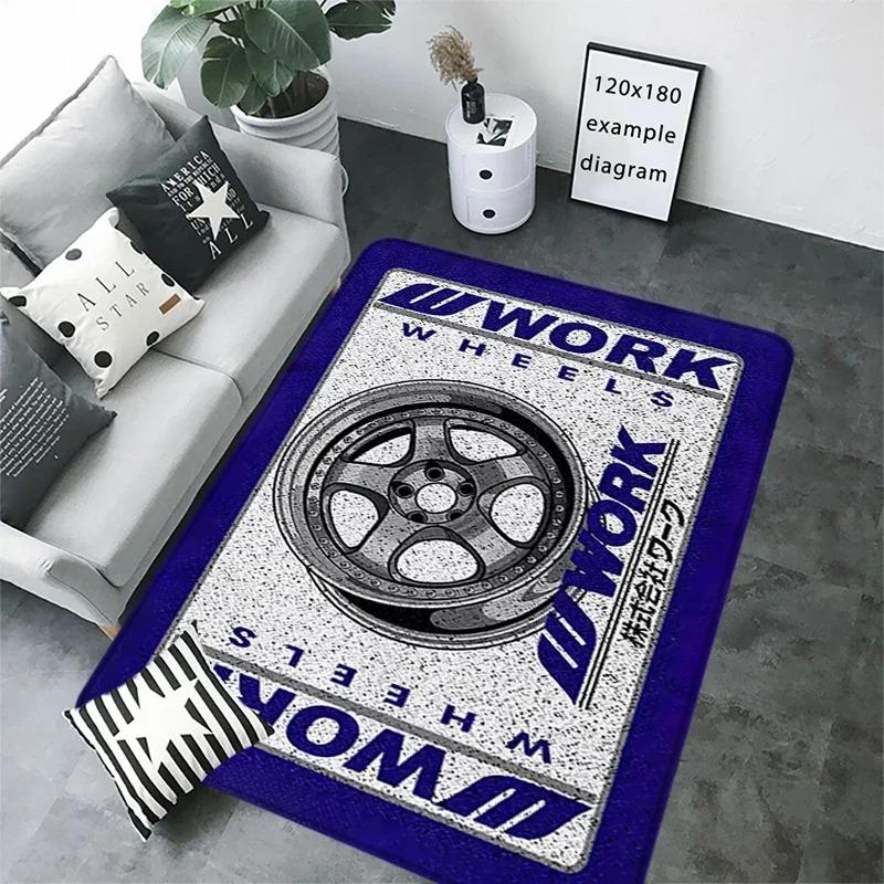 Entrance Doormats Work Wheel Hub - Non-slip Bedroom Mat for Hallway Kitchen Floor Car Boot Carpets Room Decor Bathroom Rugs