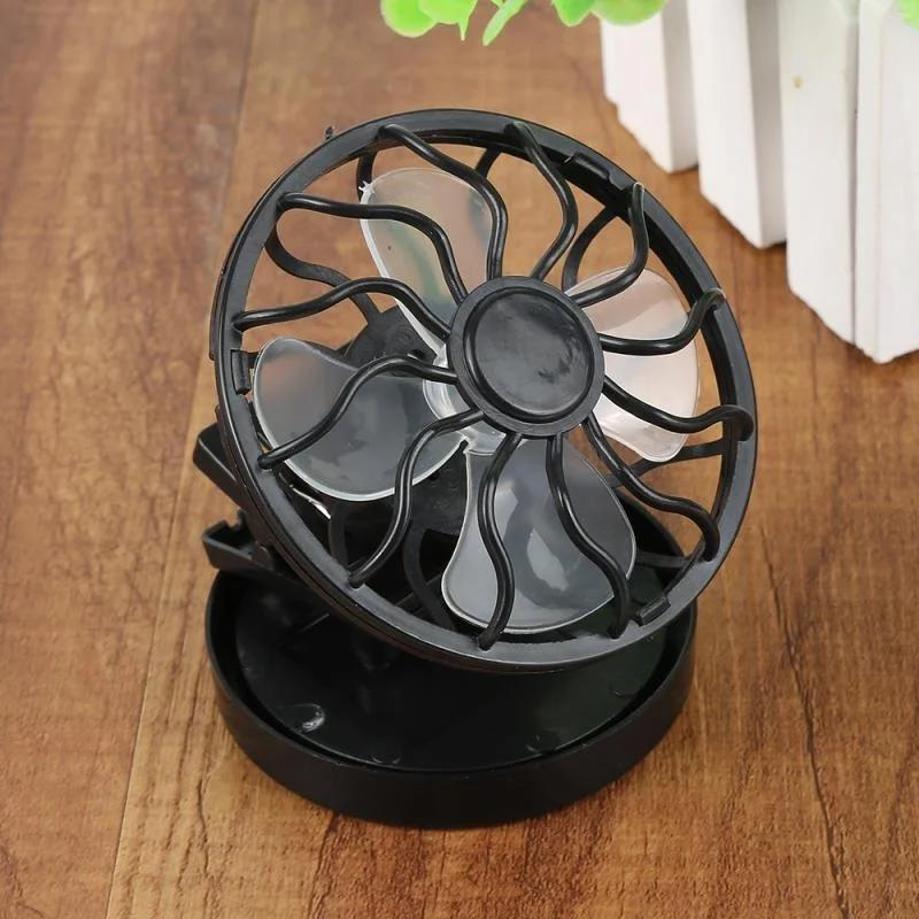 1 Pcs Clip Type Outdoor Solar Fan Portable Mini Fan Outdoor Hiking Accessories Camping Equipment