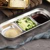 New 304 Stainless Steel 3-compartment Dip Tray Seasoning Sauce Seasoning Tray Korean Style BBQ Restaurant Cutlery
