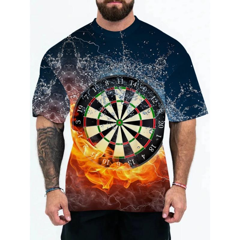 3D Digital Printing of European American Adult Men's T-shirts with Animal Character Patterns