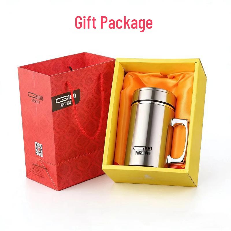 Jiabaiter 304 Stainless Steel Thermos Cup with Handle, Engravable Office or Gift Tea Cup for Men and Women