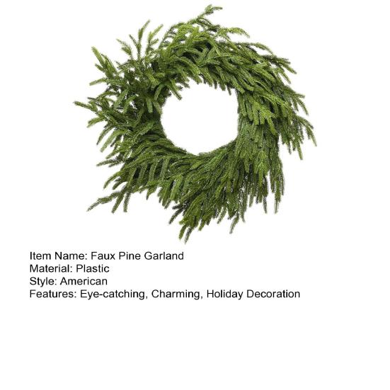 6ft Christmas Norfolk Pine Garland Real Touch Artificial Faux Greenery Pine Garland for Holiday Table Mantle Wall Indoor Outdoor Decor