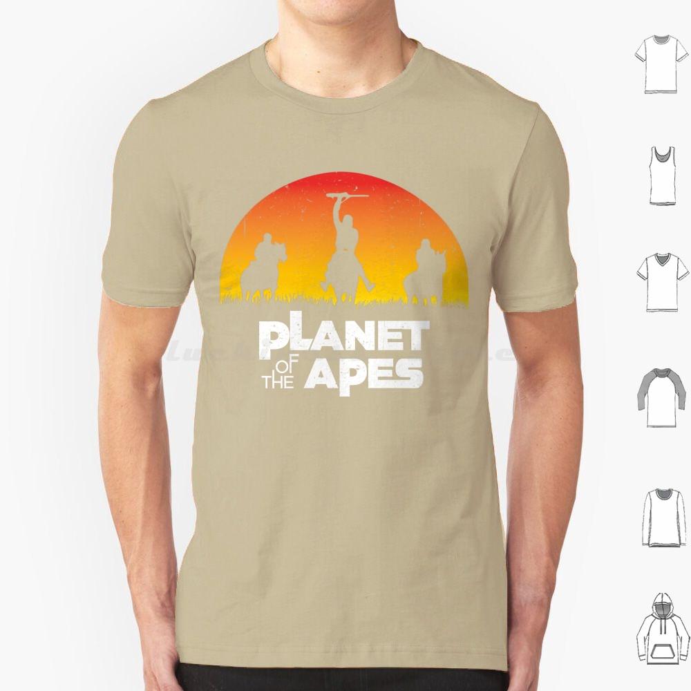 Planet Of The Apes Sunset T Shirt 6xl Cotton Cool Tee Planet Of The Apes Apes Charlton Heston Chimpanzee Film Filthy Animal