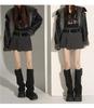 Spicy Girl Fashion Wool Plaid Skirt Shorts with Belt: Women's Autumn/Winter Anti-Exposure Design