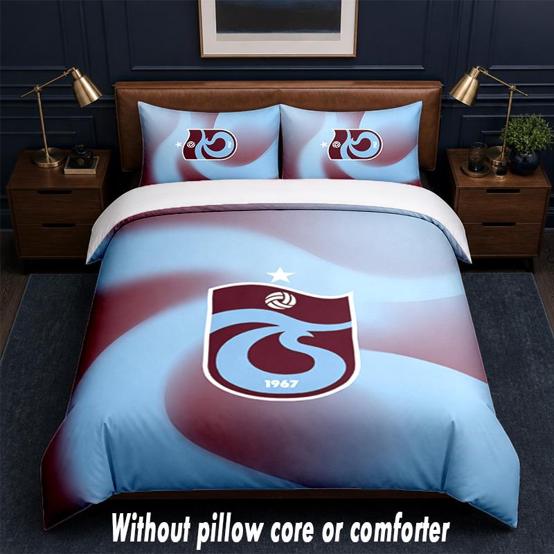 Trabzonspor FC Design Bed Bedding Set 1 Duvet Cover + 2 Pillowcases Soft Breathable Household Bed Linens