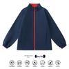 Unisex Stand-up Collar Windbreaker - Waterproof & Windproof, Lightweight Spring/Autumn Jacket with Custom Logo for Outdoor Enthusiasts.