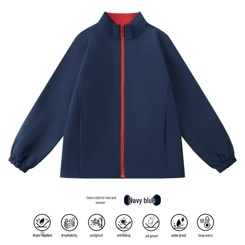 Three-Proof Thin Windproof Waterproof Tear-Resistant Stand Collar Jacket 5166A M