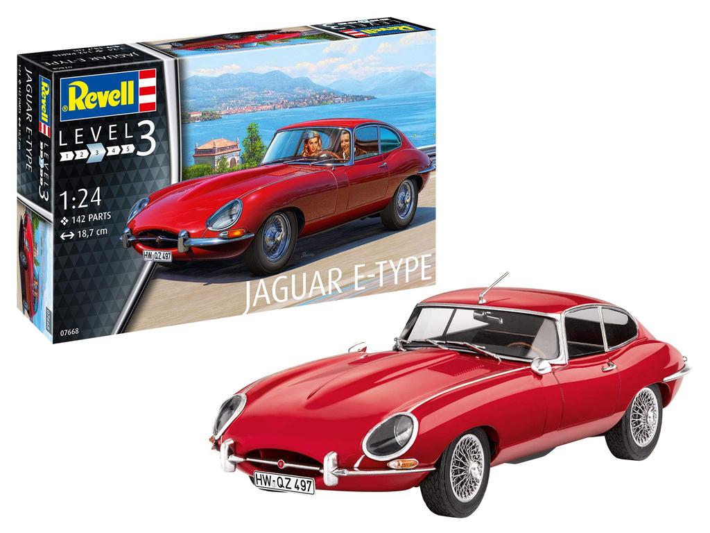 German Revell Jaguar Plastic Model Kit 07668 1/24 E-Type (Coupe)