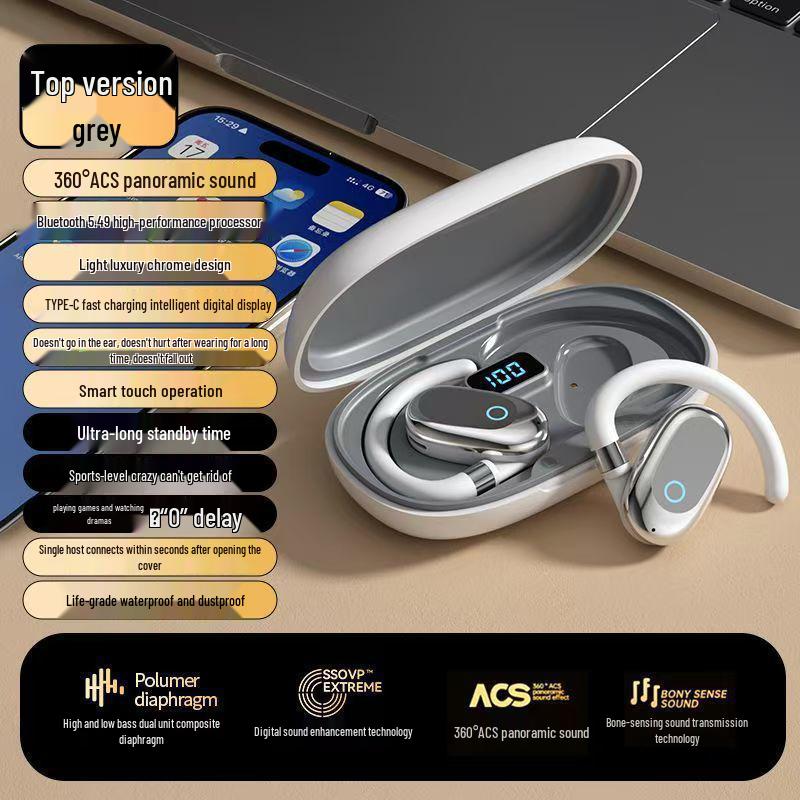 R106 Ear Hook Sports Bluetooth Earphones: High Sound Quality, Comfortable Fit, Long Battery Life