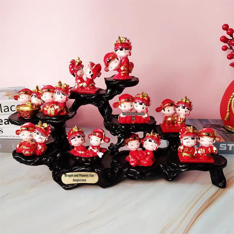 

Dragon & Phoenix Chinese Wedding Resin Crafts - Creative Bedside Ornaments & Gifts 40x14x25cm