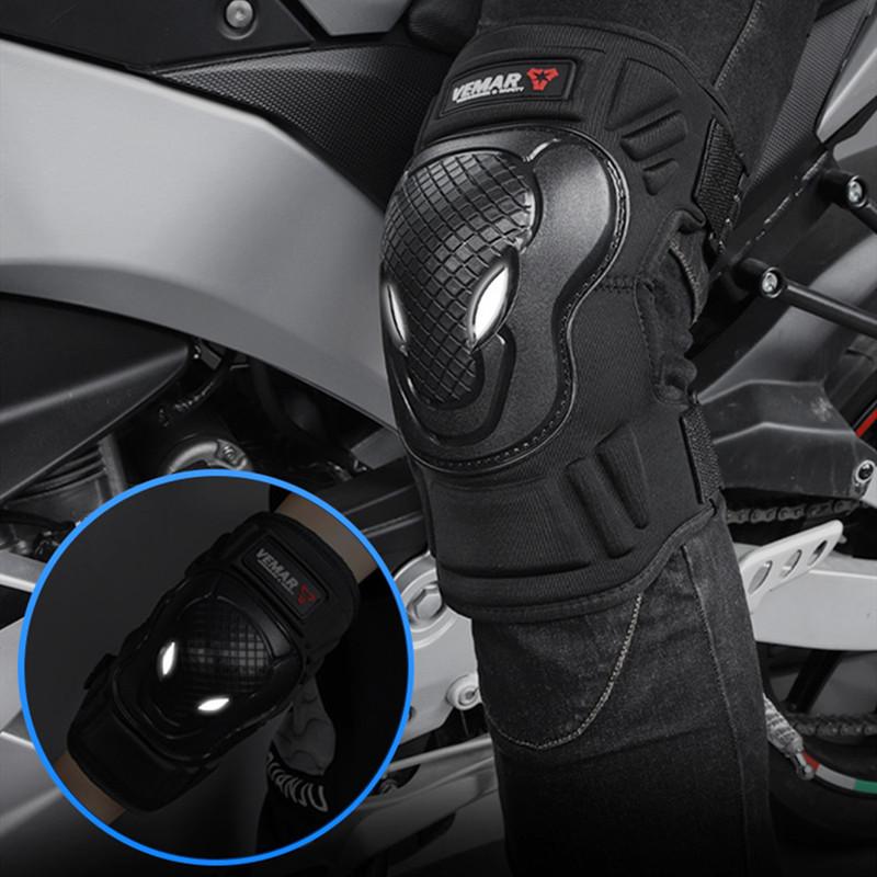 VEMAR Summer Breathable Motorcycle Knee Pads Motocross Knee Protector Guard BMX DH ATV Moto Cycling Brace Motorcyclist Equipment
