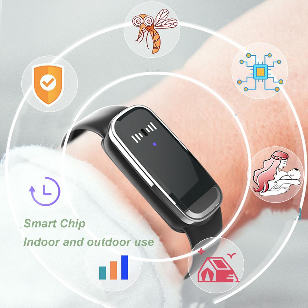 M70 Ultrasonic Mosquito Repellent Bracelet Portable Multifunction Mosquito Repellent Wristbands for Outdoor Indoor