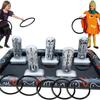Plastic Ring Giant Tombstone Ring Toss Games Halloween Party Game Favors for Kids Inflatable Game Outdoor Carnival Game Classroom Indoor School Yard
