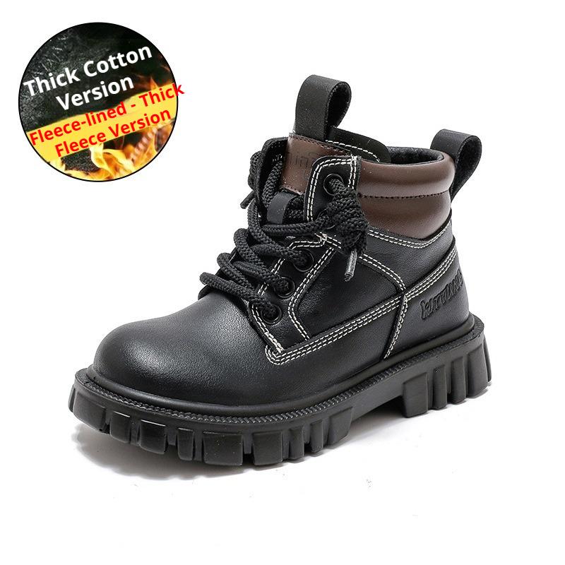 

Детская мода Желтые ботинки Мальчики Подиум Короткие ботинки Теплые хлопковые ботинки 41