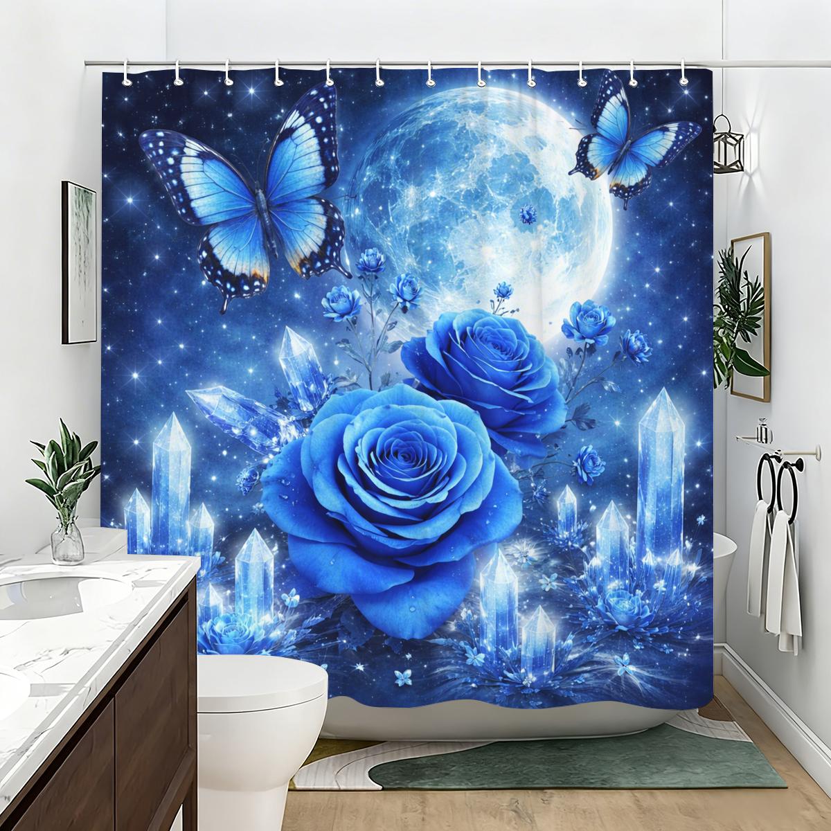 

Vivid Themed Polyester Shower Curtain - Stunning Printed Bathroom Decor, Stylish Bath Linen For Home & Hotel W60H190(CM)-1 Pcs