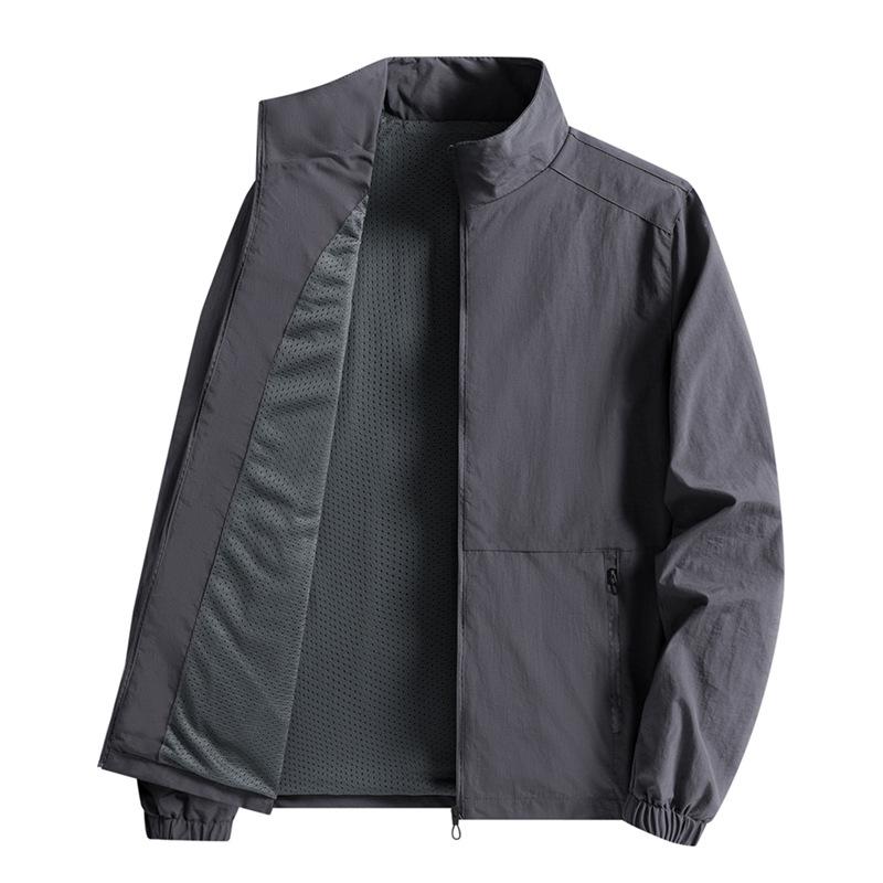 

Новая куртка Куртка Мужская Стойка Воротник Повседневная Спортивная Осень и Зима Универсальный Однотонный Мужской Наряд Папа 6XL