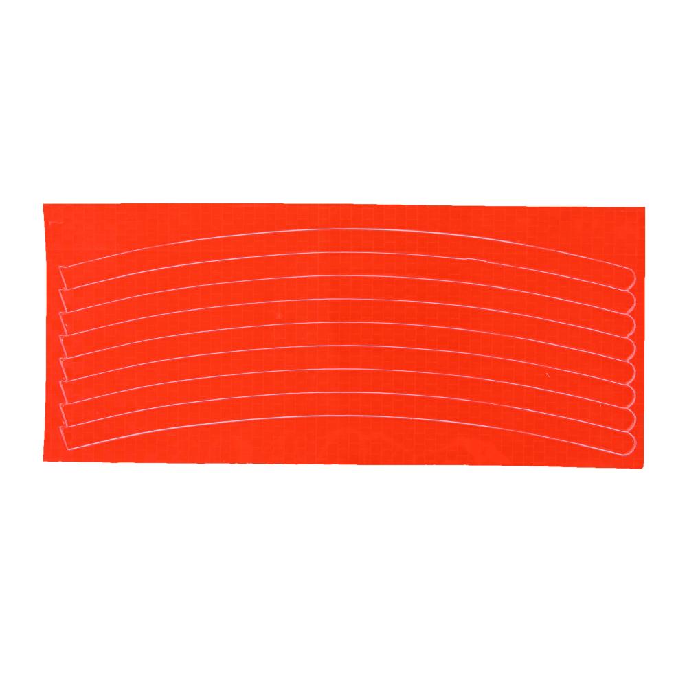 8 шт./компл. светоотражающие наклейки на диски колес, наклейки на обод мотоцикла для мотокросса, декоративные светоотражающие наклейки на пленку оранжевый