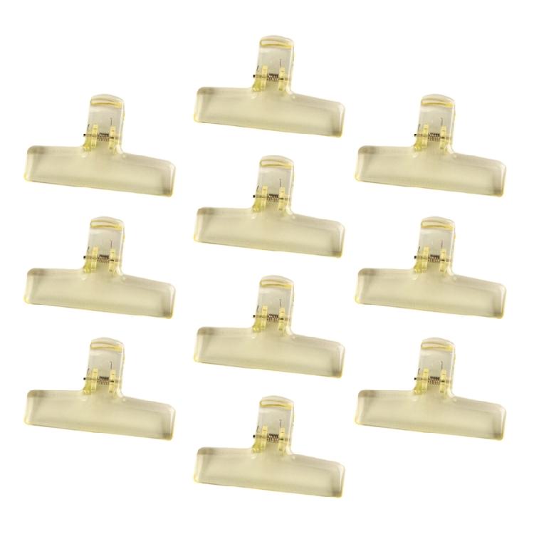 10Pcs Clear Acrylic Paper Clip Paper Clamp for Food Bag Photo Drawing Board Acrylic Paper Clip for Home Kitchen Office