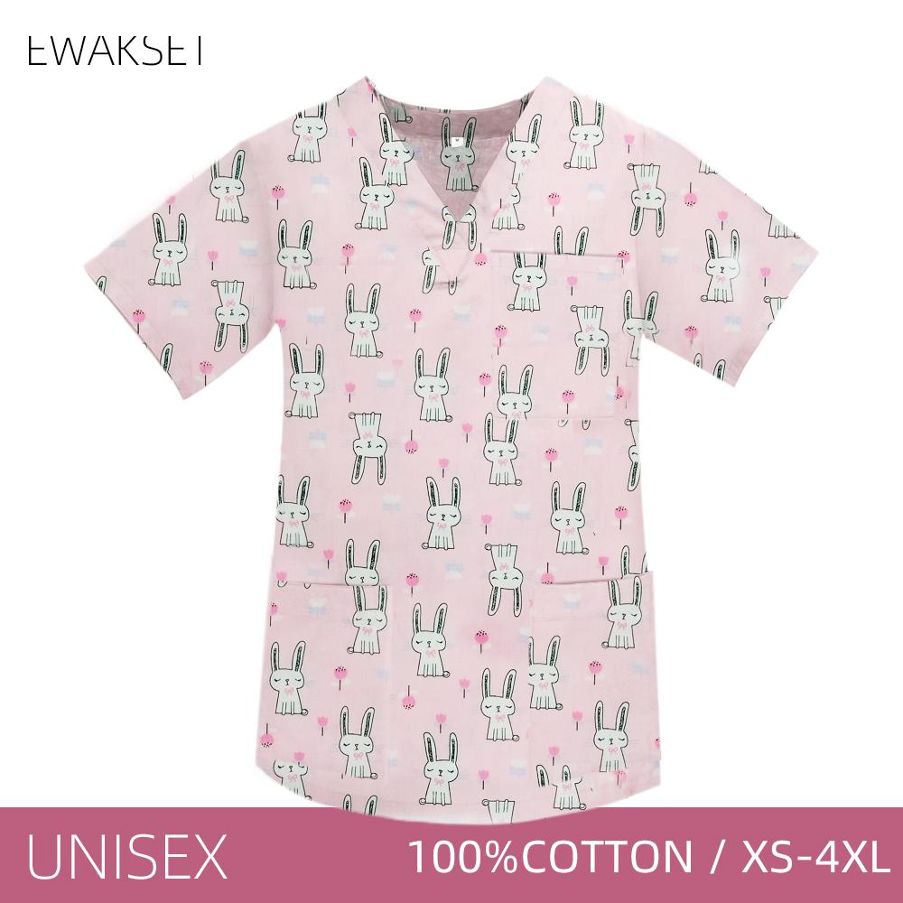 Woman's Scrub Medical Uniforms Printed Beauty Scrubs Tops Pants Nurse Spa Clothes Hospital Clinical Surgical Uniform Plus Size