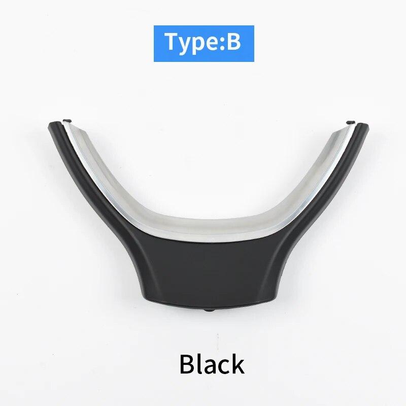 

LHD RHD Car Steering Wheel Cover Trim For BMW 5 5GT 6 7 Series F10 F11 F07 F06 F12 F01 F02 2009-2016 Replacement Type B Black