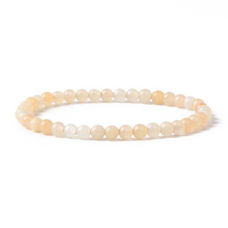 Reiki Natural Stone Bracelets For Women Men 4MM Beads Stretch Bracelet Wholesale Agate Lava Tiny Bangles Handmade Simple Jewelry