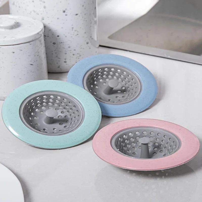4 Color Anti-Blocking Flower Silicone Kitchen Sink Strainer Bathroom Shower Drain Sink Drains Cover Sink Colander Sewer Hair
