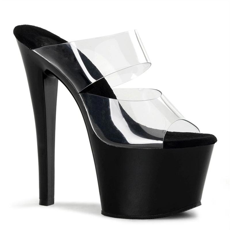 Size 34-46 Summer new stiletto shoes, open-toed temperament Internet celebrity high heels one-word buckle sandals women