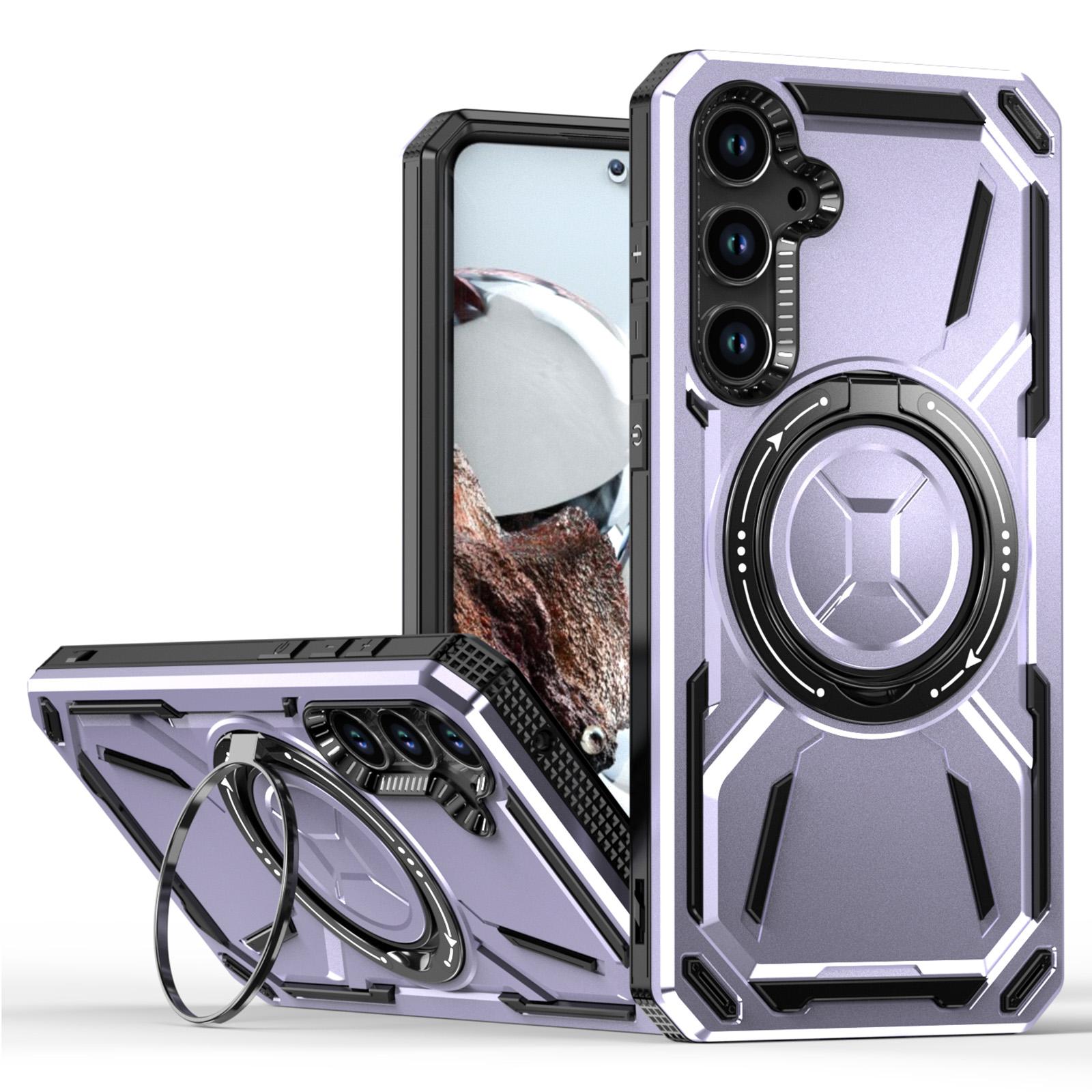 

For Samsung Galaxy A35 5G Case Compatible with MagSafe TPU+PC Kickstand Phone Cover Light Purple