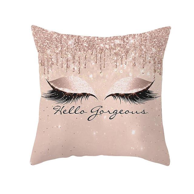 Cushion Cover Eyelash Fashion Decoration Pillow Case Pillow Case Polyester Funda Cojin Sofa Home Decoration