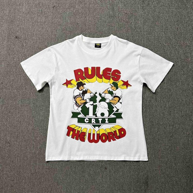 New High Street Corteiz Alcatraz Fun Letter Print Men's and Women's Casual Short Sleeve T-Shirt