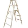 White Pine Solid Wood Double-Sided Ladder for Construction and Hydropower.