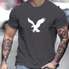 Fashion Men's T-Shirt 3d Eagle Printed Casual Short Sleeve O-Neck Men's Summer Sofe Comfortable Cotton T-Shirt