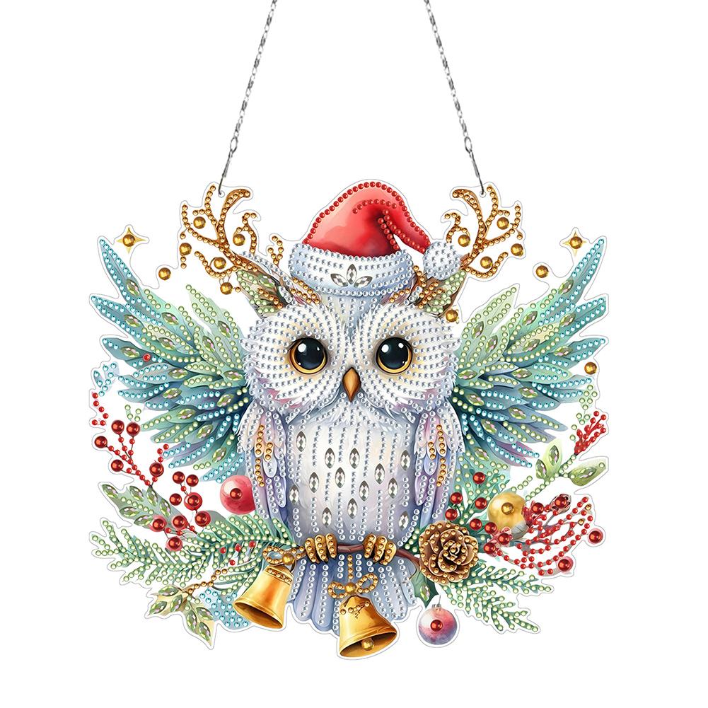 

Acrylic Special Shape Christmas Animal 5D DIY Diamond Painting Dots Pendant Diamond Painting Hanging Pendant for Wall Window