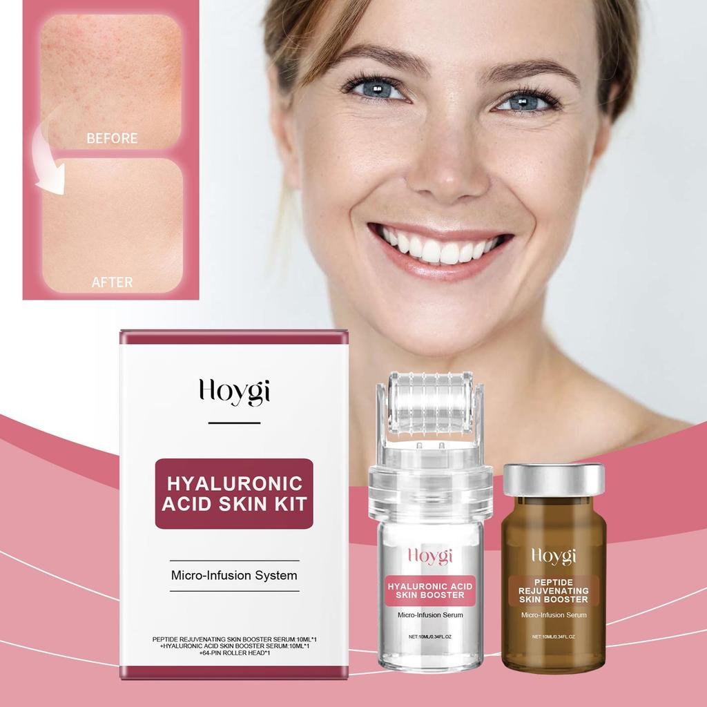 Facial Roller Hydrating Soothing Set, Collagen Infused Facial Skincare Kit for Glowing Radiant Skin, Deep Moisturizing Nourishing Face Care Products