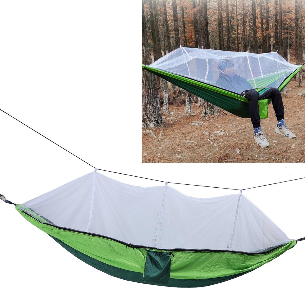 Outdoor Hammock 661lb Load Bearing Lightweight Portable Hammock with Net for Courtyard Camping Picnic