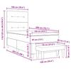 Boxspring Bed with Headboard Light Gray 100 x 200 cm Fabric