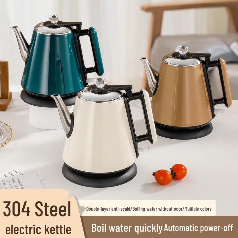 Haushalt Wasserkocher mit großem Fassungsvermögen, langem Ausguss und automatischer Abschaltung, Verbrühschutzdesign für schnelles heißes Wasser