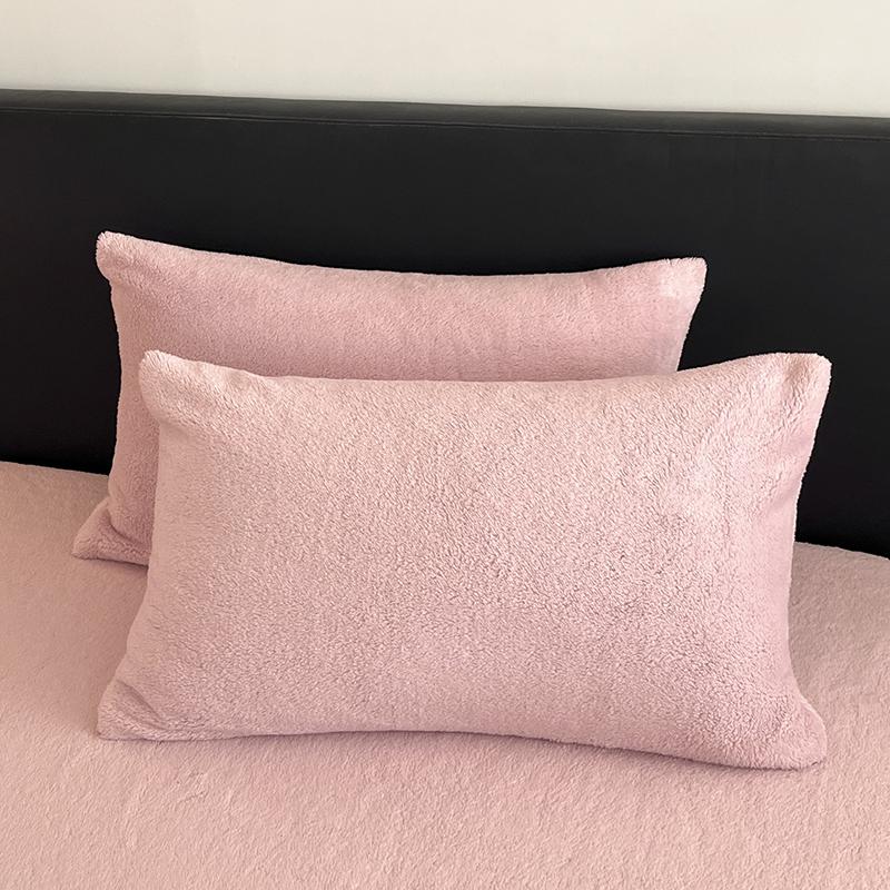 

Coral Fleece Bed Cover Fitted Bed Sheets Soft Elastic Adjustable Bedspread Mattress Cover Protector Winter Keep Warm 1Pc 48X74cm pillowcase-2
