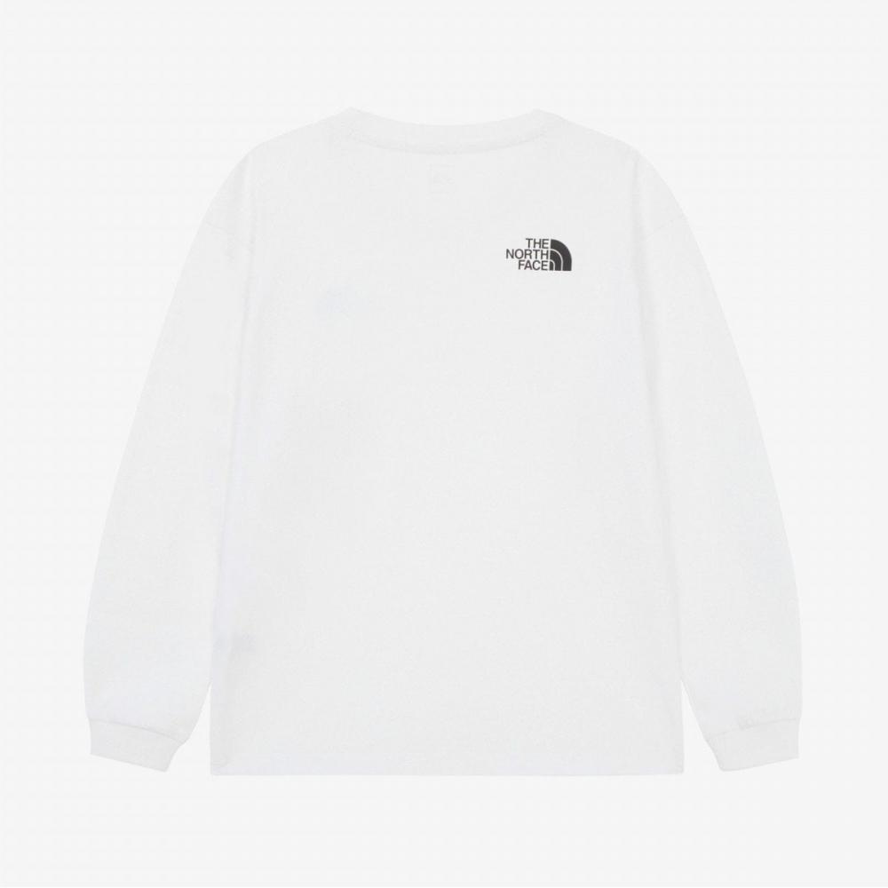 The NorTh Face Kids EssenTial Long Sleeve Round T whiTe nT7Tr50T