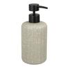 Liquid Soap Dispenser 450ml Ceramic Brown with Black Pump Peru