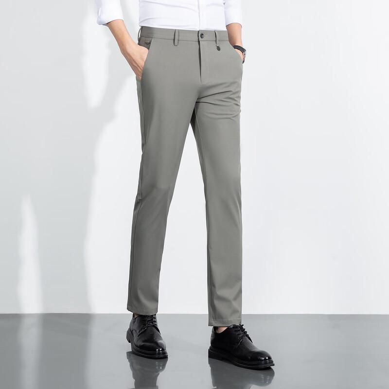 MONTAGUT Men's Straight-Leg Stretch Casual Pants