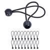 20pcs Elastic Ball Bungee Cords Heavy Duty Stretch Rope with Ball Ties for Canopies Tarps