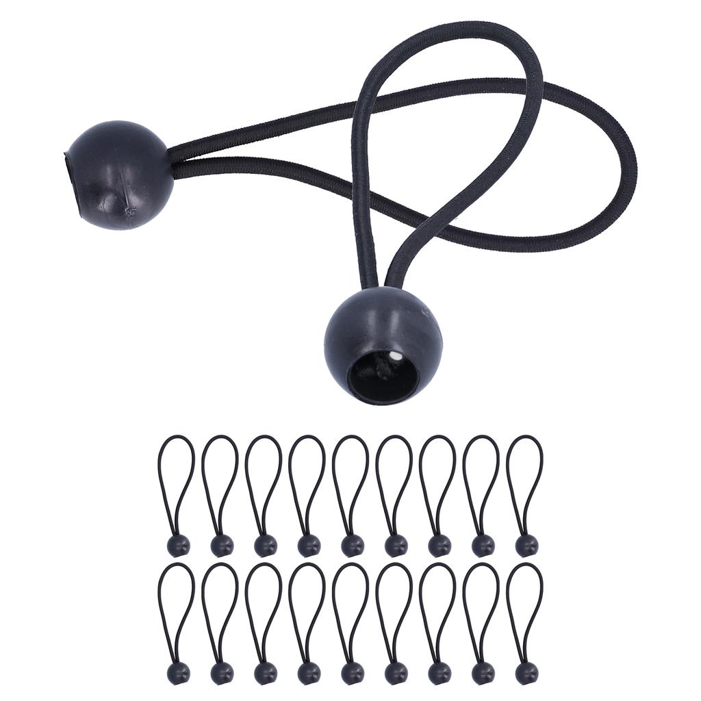 20pcs Elastic Ball Bungee Cords Heavy Duty Stretch Rope with Ball Ties for Canopies Tarps