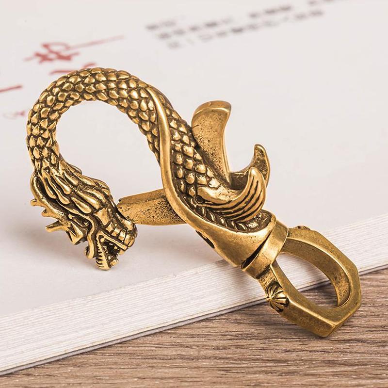 Figurine cu dragon de cupru de epocă Ornamente mici, retro, alamă, animale, lanțuri de chei pentru mașini, artizanat, decorațiuni pentru birou, accesorii