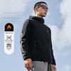 Li-Ning Fitness Series Solid Color Logo Zip Hooded Fleece Long Sleeve Jacket Men Jackets Black AFDUD03-1