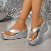 Fashion 2025 NEW Women Wedge Slippers Platform Anti-slip Fashion Slippers High Heeled Shoes Outdoor Beach Sandals Women