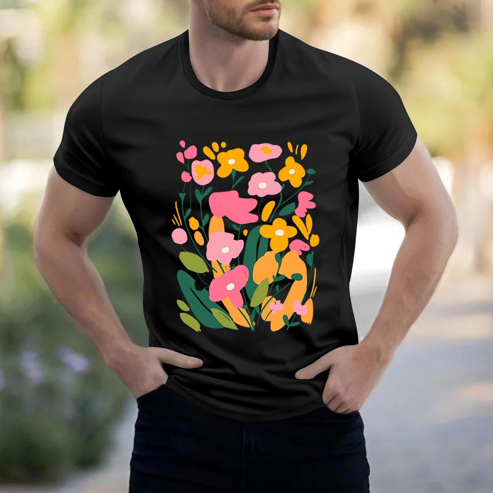 

Мужская рубашка с воротником-стойкой и коротким рукавом, свободная рубашка для отдыха и отдыха, мужская L чёрный